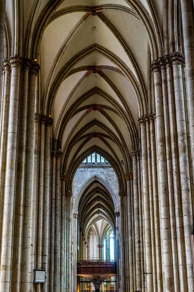 Bågtaket Långhus Kölns Domkyrka Interiör Köln Tyskland Europa — Stockfoto