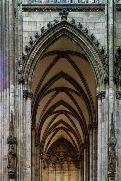 Caseta Techo Arqueada Catedral Colonia Vista Interior Colonia Alemania — Foto de Stock