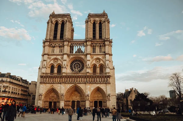 Paris Francja Października 2020 Piękny Widok Notre Dame Paris Podczas — Zdjęcie stockowe