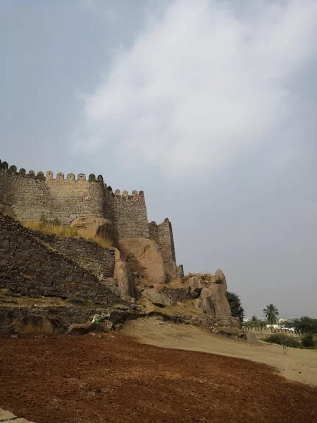 Historical Golconda Fort Στην Πόλη Hyderabad Της Ινδίας — Φωτογραφία Αρχείου