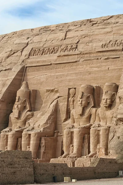 Abu Simbel建筑群 Ramesses Ii大圣殿立面景观 — 图库照片