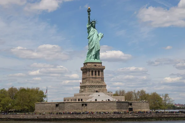 Άγαλμα Της Ελευθερίας Εθνικό Μνημείο Στη Νέα Υόρκη Ηπα — Φωτογραφία Αρχείου