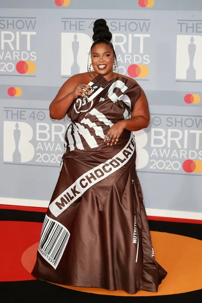 London United Kingdom Feb 2020 Lizzo Attends Brit Awards 2020 — Stock Photo, Image