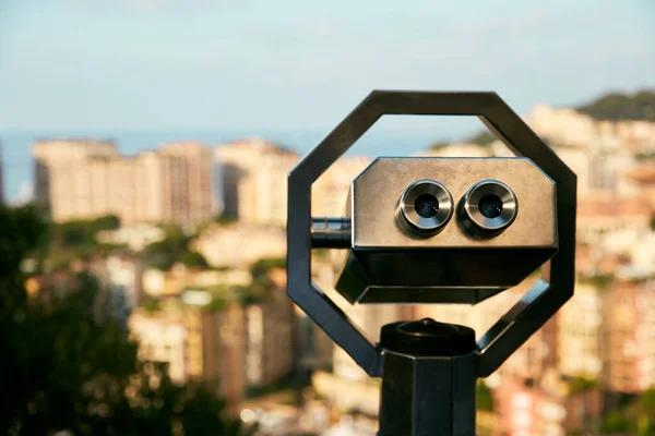 Enfoque Selectivo Plataforma Observación Del Puerto Fontvielle Mónaco — Foto de Stock