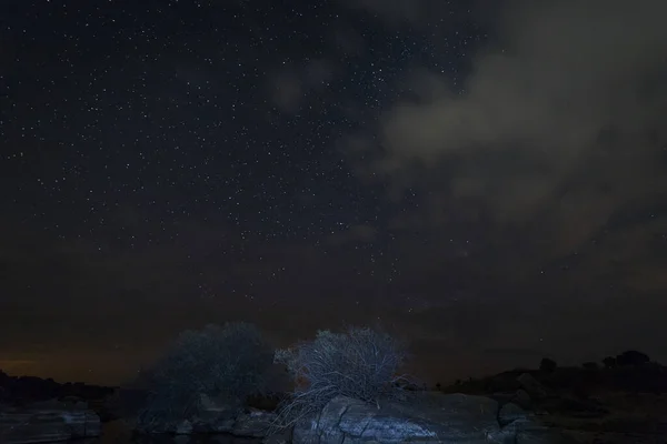 Een Opname Van Sterrennacht Extremadura Spanje — Stockfoto