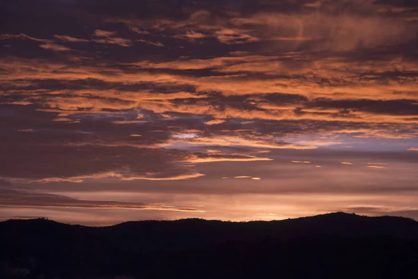 Nuvens Nascer Sol Montanhas Guatemala Céu Dramático Com Cores Impressionantes — Fotografia de Stock