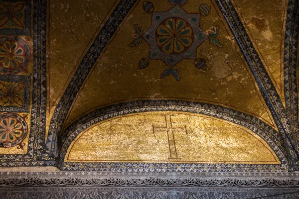 土耳其伊斯坦布尔法蒂赫的Hagia Sophia镶嵌画 — 图库照片