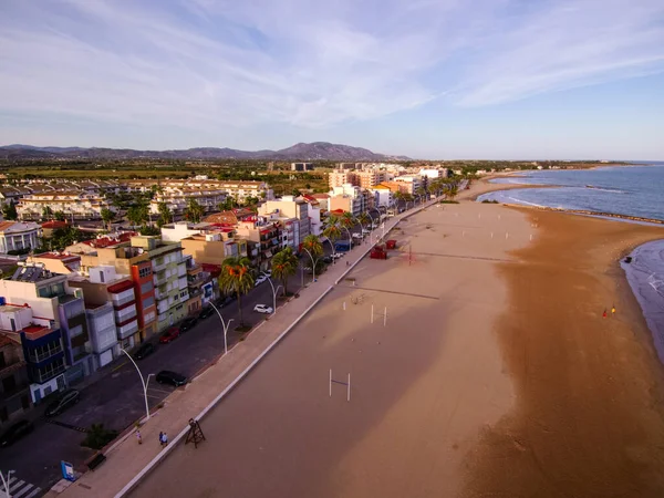Vacker Bild Den Långa Stranden Torrenostra Valencias Kommun Spanien — Stockfoto