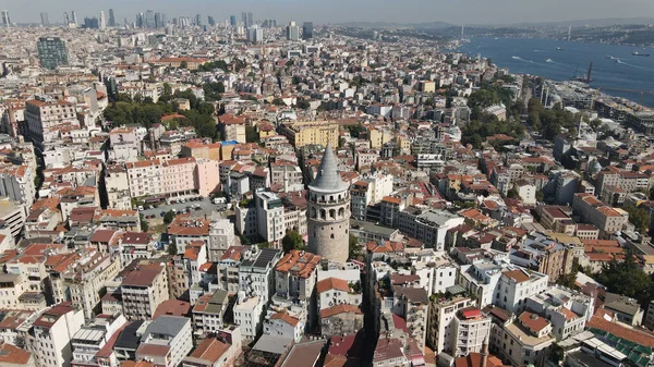 Türkiye Nin Galata Kentinin Yüksek Açılı Görüntüsü — Stok fotoğraf