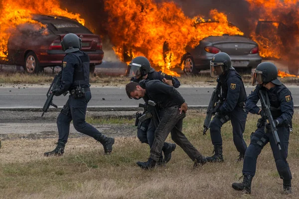 Madri España Mayo 2016 Grupo Especial Operaciones Polica Nacional Realiza — Foto de Stock