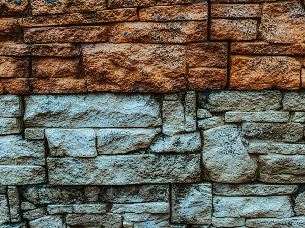Taş Bir Duvarın Yakın Çekimi — Stok fotoğraf