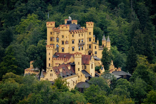 Una Toma Alto Ángulo Del Castillo Hohenschwangau Schwangau Alemania — Foto de Stock