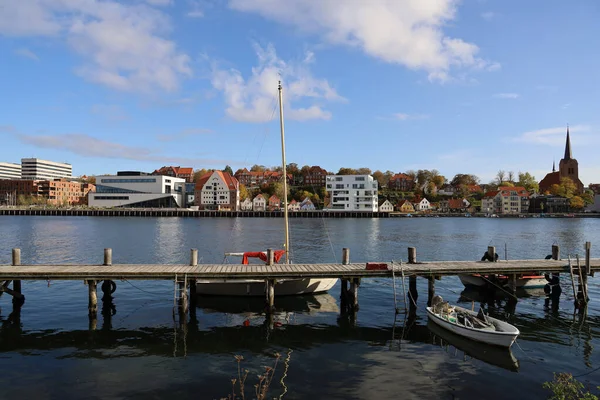 Una Splendida Vista Diurna Del Fiume Sonderborg Danimarca — Foto Stock