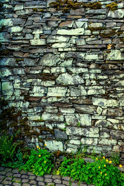 Close Uma Antiga Textura Parede Pedra — Fotografia de Stock