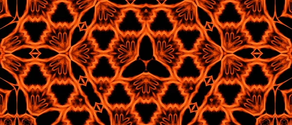 Een Panoramische Illustratie Van Zwarte Oranje Donkere Textuur Patronen — Stockfoto