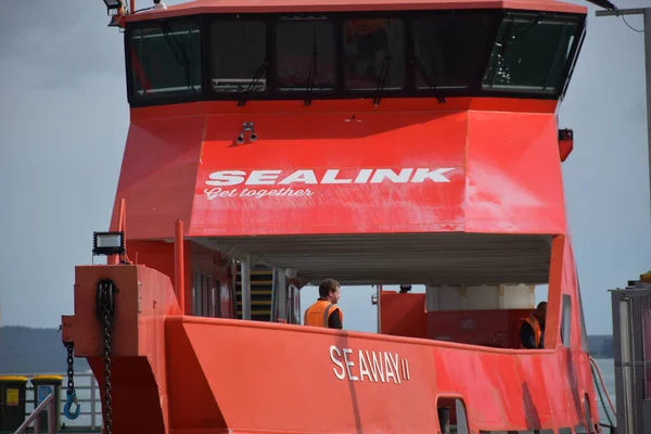 Auckland Neuseeland Nov 2020 Blick Auf Die Sealink Seaway Crossover — Stockfoto