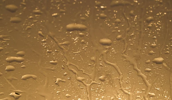 Selektiv Fokusbild Vattendroppar Ett Fönsterglas Efter Regnet — Stockfoto