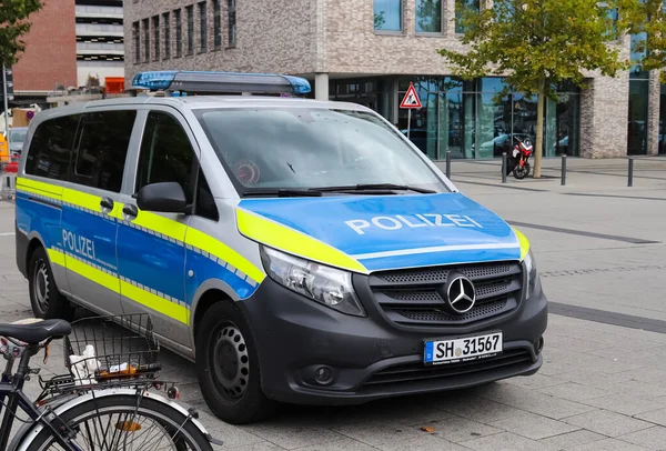 Kiel Alemania Nov 2020 Autobús Policial Alemán Frente Estación Tren — Foto de Stock