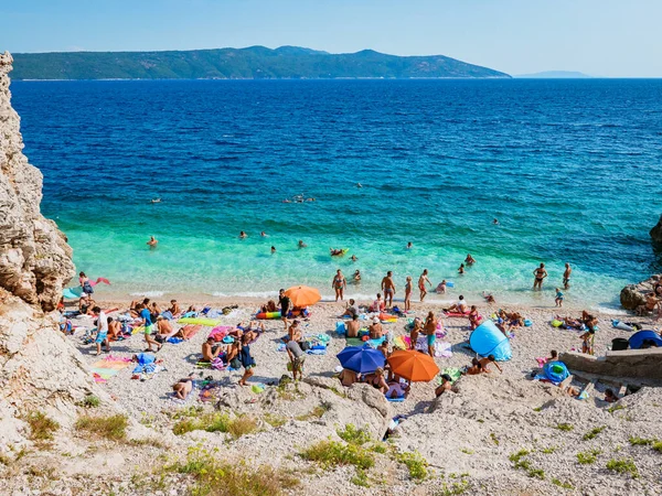 Brse Croatia Sierpnia 2017 Zapierające Dech Piersiach Zdjęcie Plaży Brsec — Zdjęcie stockowe