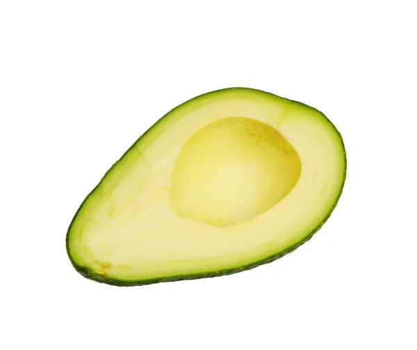 Een Close Shot Van Verse Rijpe Avocado Een Witte Achtergrond — Stockfoto