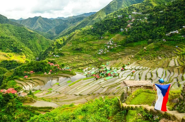 Ein Faszinierender Blick Auf Die Batad Reisterrassen Luzon Philippinen — Stockfoto