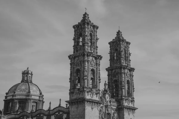 Серый Крупный План Крыши Церкви Санта Приска Таско Мексика — стоковое фото