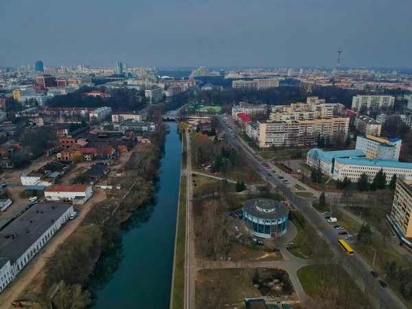 Воздушный Кадр Города — стоковое фото