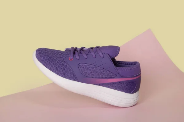 Closeup Shot Purple Stylish Sneakers — Stock Photo, Image