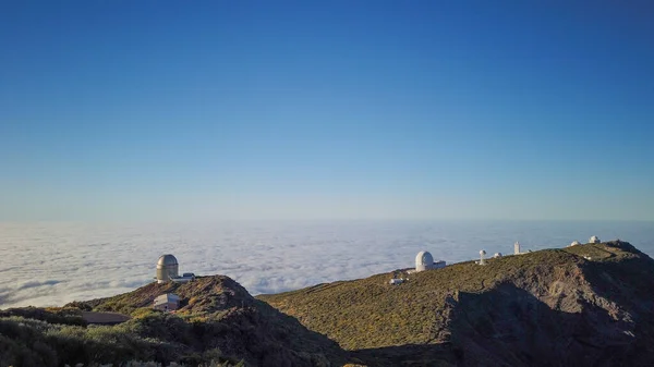 Vue Large Des Télescopes Astronomiques Palma Îles Canaries Espagne — Photo