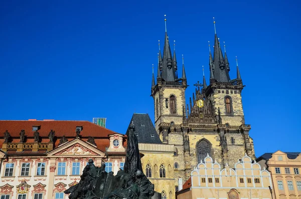Eine Flache Aufnahme Der Liebfrauenkirche Vor Tyn Prag Tschechien — Stockfoto