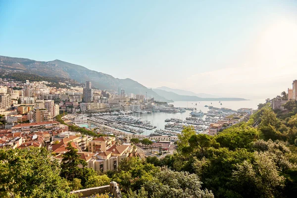 Une Belle Vue Sur Port Hercule Paysage Urbain Monte Carlo — Photo