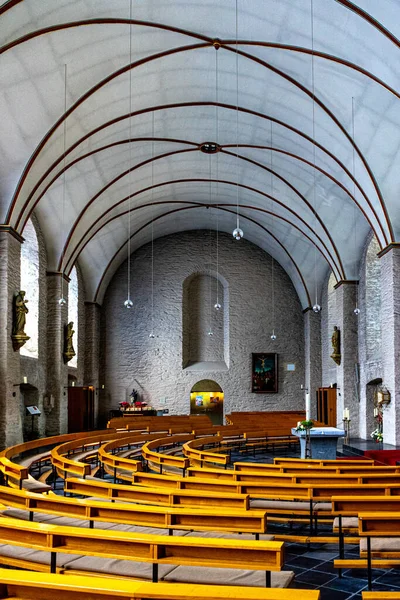 View Catholic Church Monschau Germany — Stock Photo, Image