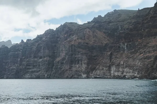 Захватывающий Снимок Заката Скале Гигантов Тенерифе — стоковое фото