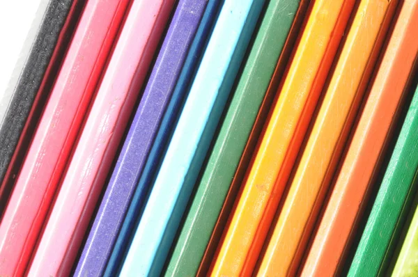 Closeup Colored Pencils Set — Stock Photo, Image