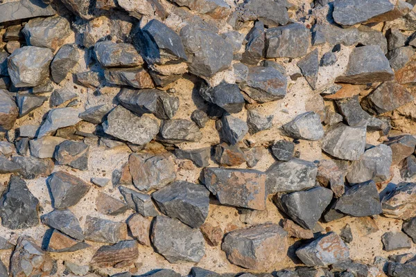 Верхний Вид Щебня Щебень Камни Песке — стоковое фото