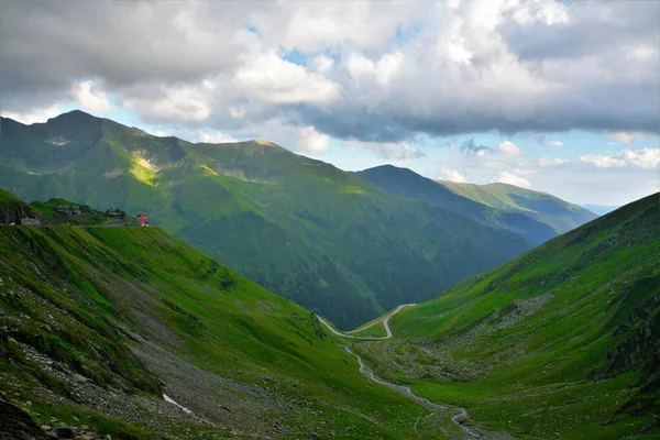 Una Hermosa Vista Paisaje Desde Las Montañas Fagaras Rumania — Foto de Stock