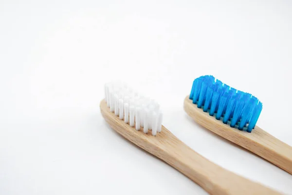 Closeup Toothbrush White Background — Stock Photo, Image