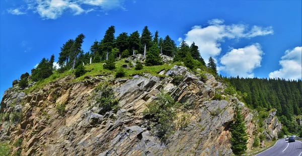 Une Belle Vue Sur Paysage Depuis Les Montagnes Fagaras Roumanie — Photo