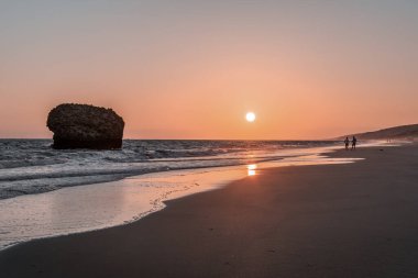 Torre de la Higuera beach, located in Matalascaas, Huelva, Spain. clipart