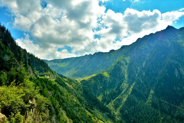 Krásný Výhled Krajinu Pohoří Fagaras Rumunsku — Stock fotografie
