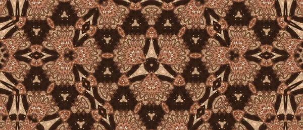 Kusursuz Kahverengi Bir Kaleydoskopik Desen — Stok fotoğraf