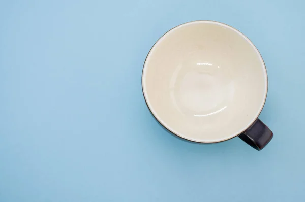 Closeup Shot Dark Blue White Cup — Stock Photo, Image