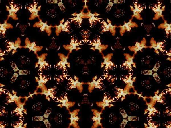 Een Prachtige Abstracte Caleidoscoop Patroon Achtergrond Donkere Kleuren — Stockfoto