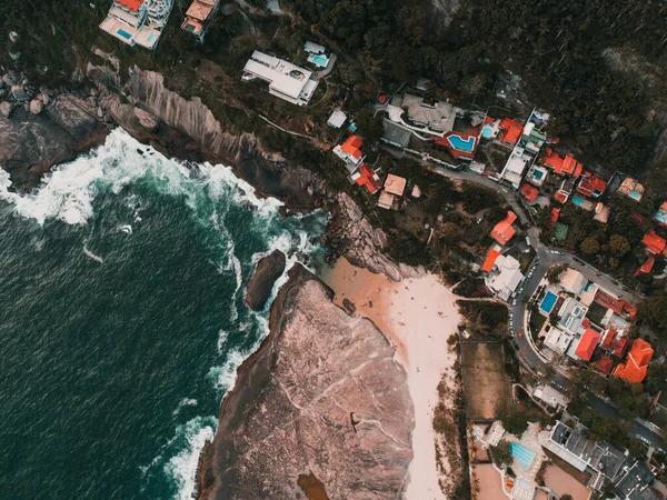 Een Antenne Opname Van Een Strand Rio Janeiro — Stockfoto