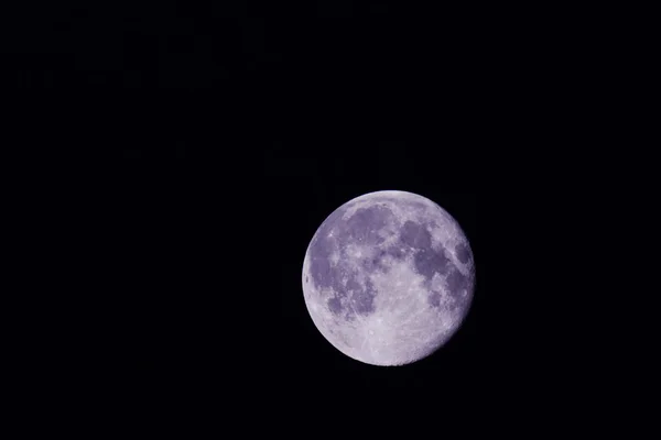 Лунная Фаза Полностью Освещенной Луны — стоковое фото