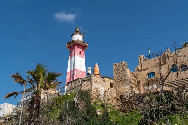 Jaffa Limanındaki Deniz Feneri Tel Aviv — Stok fotoğraf