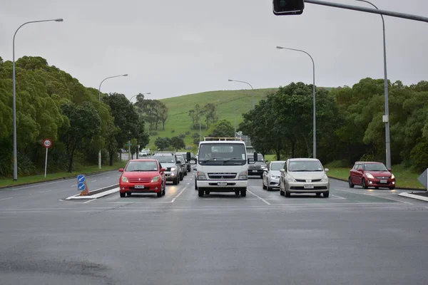 Auckland Nueva Zelanda Noviembre 2020 Vista Frontal Los Coches Detenidos —  Fotos de Stock