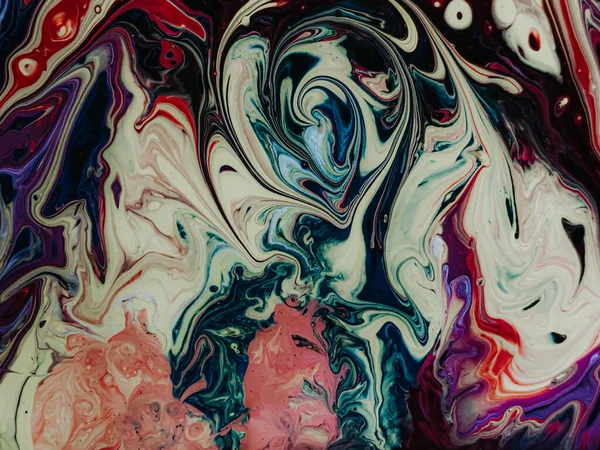 Een Abstract Kunstwerk Met Kleurrijke Verf Vlekken Perfect Voor Behang — Stockfoto