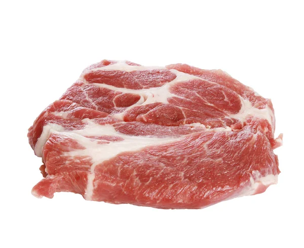 Eine Nahaufnahme Eines Großen Rohen Rindfleisches Isoliert Auf Weißem Hintergrund — Stockfoto