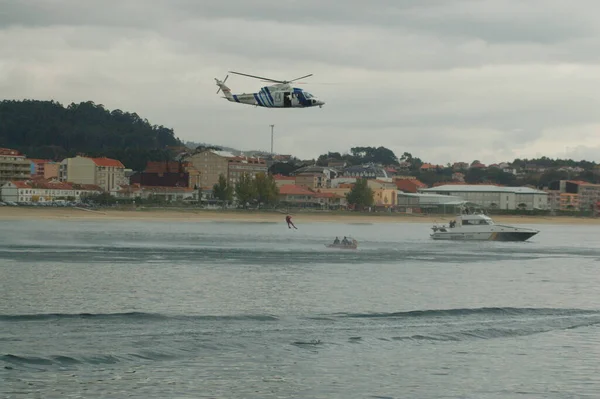 Canga Spanya Kasım 2008 Cangas Limanındaki Kurtarma Tatbikatlarına Katılan Galiçya — Stok fotoğraf